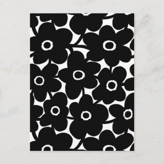 Dicke Blume - Schwarz und Weiß Postkarte