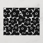 Dicke Blume - Schwarz und Weiß Postkarte (Vorderseite)