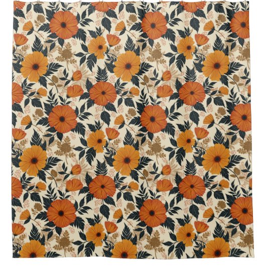 Dicke Blumengeometrie-Duschvorhang Duschvorhang (Vorderseite)