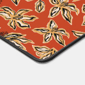 Dicke blumenorange ästhetische fallbotanische Kuns Schreibtischunterlage (Ecke)