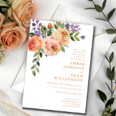 Dicke Blumenwasser-Pfirsichblütenhochzeit Einladung