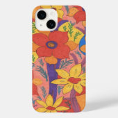 Dicke Bohemische Orange Garden Print Case-Mate iPhone Hülle (Rückseite)