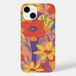 Dicke Bohemische Orange Garden Print Case-Mate iPhone Hülle