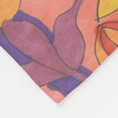 Dicke Bohemische Orange Garden Print Fleecedecke (Ecke)
