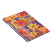 Dicke Bohemische Orange Garden Print Notizblock (Rechte Seite)