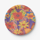 Dicke Bohemische Orange Garden Print Pappteller (Vorderseite)