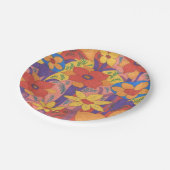 Dicke Bohemische Orange Garden Print Pappteller (Schrägansicht)