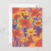 Dicke Bohemische Orange Garden Print Postkarte (Vorne/Hinten)