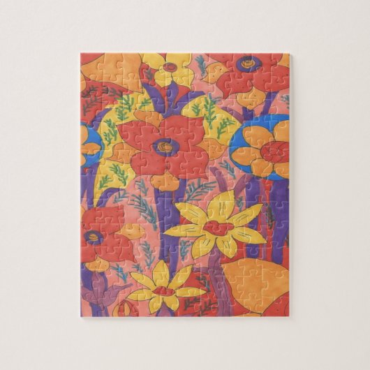 Dicke Bohemische Orange Garden Print Puzzle (Vertikal)