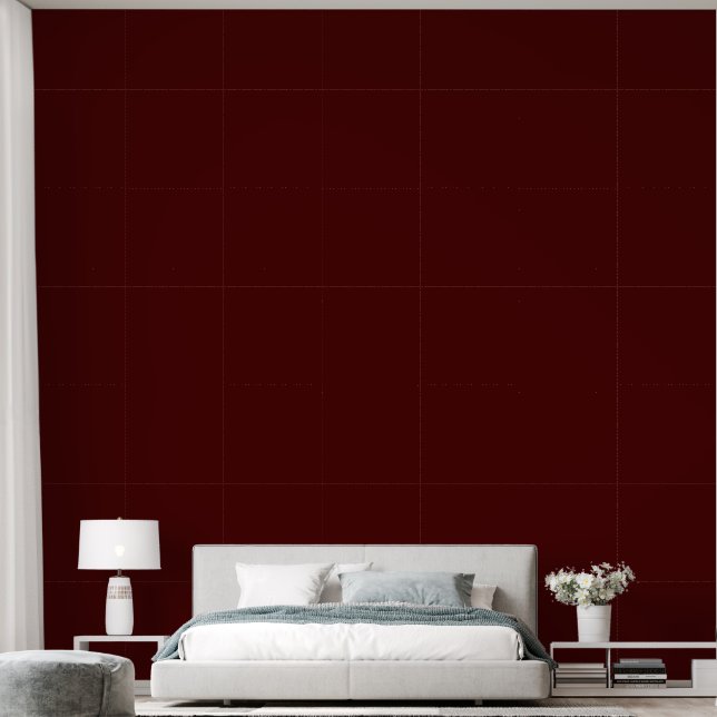 Dicke bordeauxfarbene Farbe Tapete (Schlafzimmer)