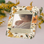 Dicke botanische Herbst 2 Foto Geburtsankündigung Einladung