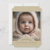 Dicke botanische Herbst 2 Foto Geburtsankündigung Einladung (Rückseite)