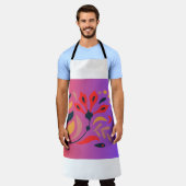 Dicke botanische Schürze mit glänzendem Hintergrun (Getragen)