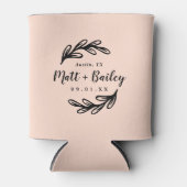 Dicke Branch Wedding Monogram | Blüte Dosenkühler (Vorderseite)