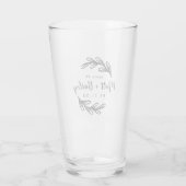 Dicke Branch Wedding Monogram Glas (Rückseite)