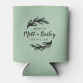 Dicke Branch Wedding Monogram | Größe Dosenkühler (Vorderseite)