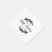 Dicke Branch Wedding Monogram Serviette (Ecke)