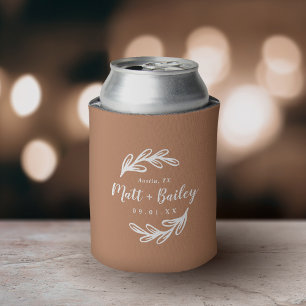 Dicke Branch Wedding Monogram Terra Cotta Dosenkühler