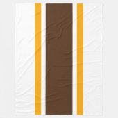 Dicke, braune gelbe Streifen mit weißem Hintergrun Fleecedecke (Vorderseite)