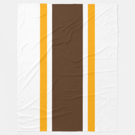 Dicke, braune gelbe Streifen mit weißem Hintergrun Fleecedecke