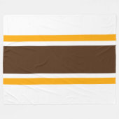 Dicke, braune gelbe Streifen mit weißem Hintergrun Fleecedecke (Vorderseite (Horizontal))