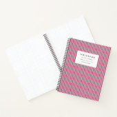 Dicke Burgundy Vertikal Strip-Notebook Notizblock (Innenseite)