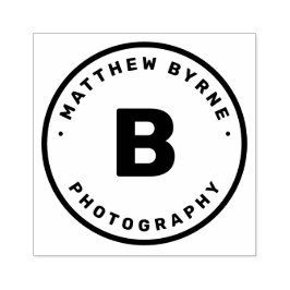 Dicke Circle Monogram Company Rubber Briefmarke Gummistempel