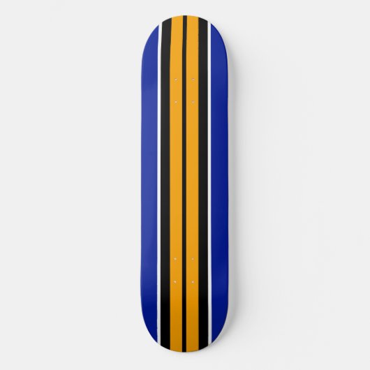Dicke Coole, gelbe, blaue Streifen Skateboard (Vorderseite)