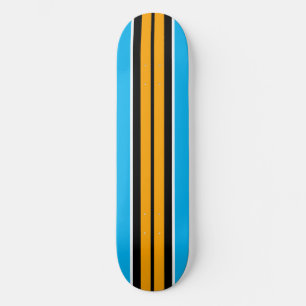 Dicke Coole, gelbe schwarze Himmelsblau Streifen Skateboard