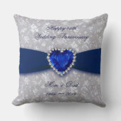 Dicke Damask 45. Hochzeit-Jubiläumswurzel Kissen (Vorderseite)