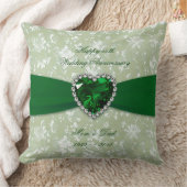 Dicke Damask 55. Hochzeit-Jubiläumswurzel Kissen (Decke)