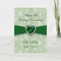 Dicke Damask 55. Hochzeitskarte