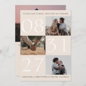 Dicke Date Triple Foto Save the Date Karte (Vorne/Hinten)