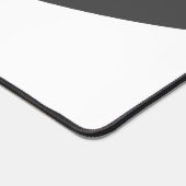 Dicke dunkelgraue, blühende weiße Wave-Unterseite Schreibtischunterlage (Ecke)