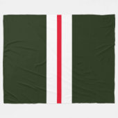 Dicke dunkelwaldgrüne, weiße Streifen Fleecedecke (Vorderseite (Horizontal))