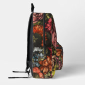 Dicke dunkle Vintage Florals Rosa Monogramm Bedruckter Rucksack (Links)