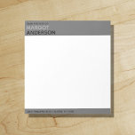 Dicke einfache minimale graue Grenze vom Schreibti Notizblock<br><div class="desc">Ein modernes Notizblock für den Minimalisten. Die feine, unvergessliche Typografie verbindet sich gut mit dem Typografiemix in einer schicken Verbindung von Klassik in schwarz und stilvoll grau. Einfach raffiniert. — PRODUKTDETAILS: Größe: 5, 5" x 6" (Näherungswert: 13, 97 cm x 15, 24 cm). Single-Seite Abreißseiten. Farbe und Informationen auf jeder...</div>