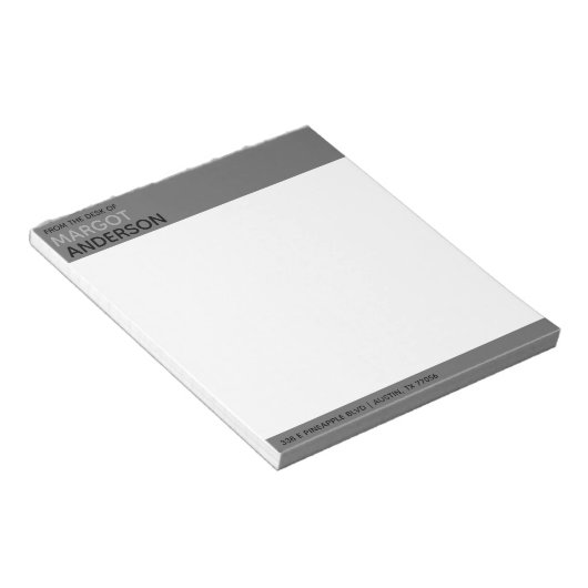 Dicke einfache minimale graue Grenze vom Schreibti Notizblock (angewinkelt)