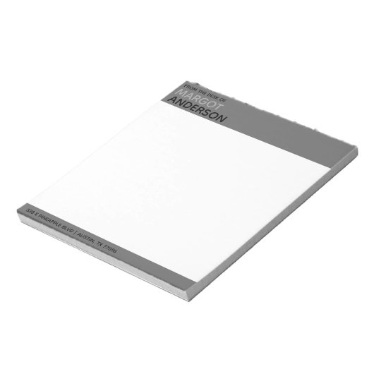 Dicke einfache minimale graue Grenze vom Schreibti Notizblock (Rotiert)