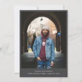 Dicke einfache Schwarz Moderne Minimal Foto Abschl Ankündigung (Vorderseite)