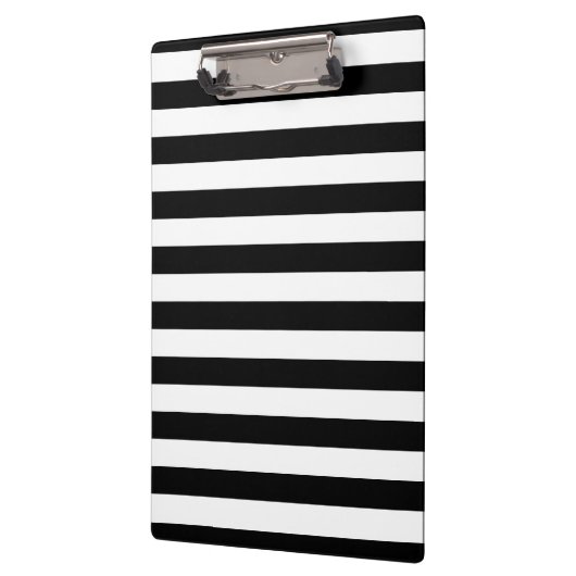 Dicke einfache schwarze und weiße Streifen Klemmbrett (Links)