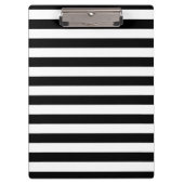 Dicke einfache schwarze und weiße Streifen Klemmbrett (Vorderseite)