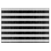 Dicke einfache schwarze und weiße Streifen Schneidebrett (Vorderseite)