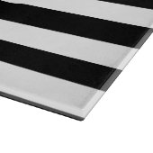 Dicke einfache schwarze und weiße Streifen Schneidebrett (Ecke)