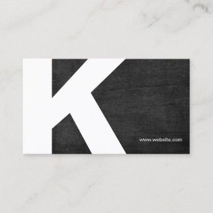 Dicke erste Monogram Black Wood Business Card Visitenkarte