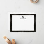 Dicke erste Monogramm-Imitate Gold-Note-Karte Mitteilungskarte (Vorderseite/Rückseite Beispiel)