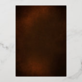 Dicke Eukalyptus Wilde Blume Orange Wedding Foil i Folieneinladung (Rückseite)