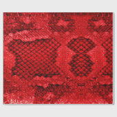 Dicke exotische Schlangenhautmuster rot Geschenkpapier (Flach)