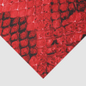 Dicke exotische Schlangenhautmuster rot Seidenpapier (Detail)