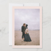 Dicke fallübergroße Foto-Hochzeit mit floralen Aqu Einladung (Rückseite)